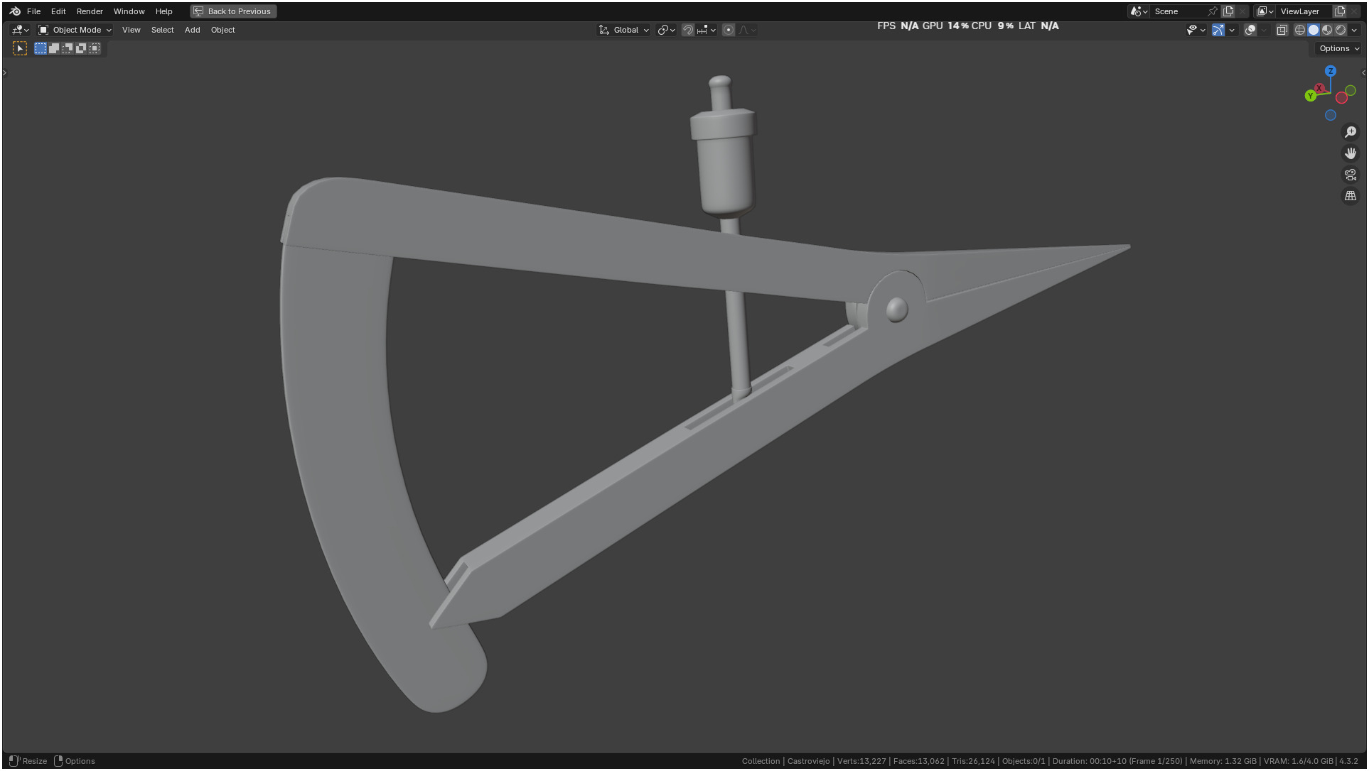 Castroviejo Caliper 3D model_4