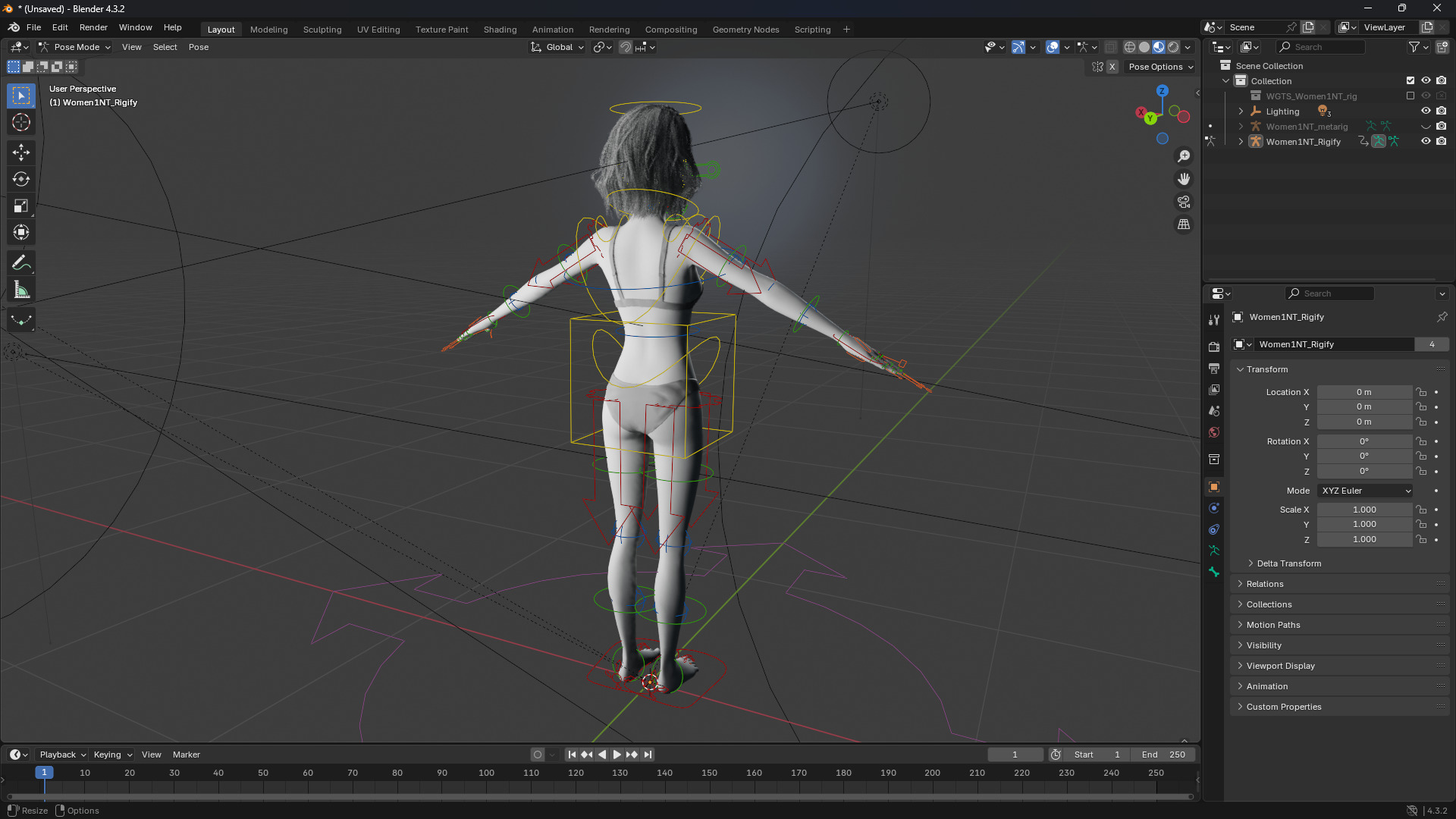 Free Stylized 3D Girl Stylized Toon Girl with Sunglasses Free low-poly 3D model_14