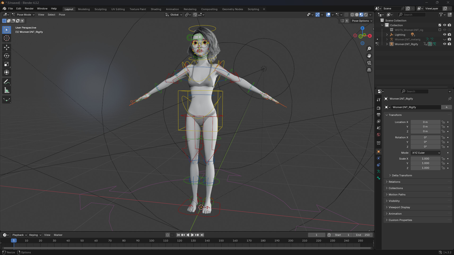 Free Stylized 3D Girl Stylized Toon Girl with Sunglasses Free low-poly 3D model_13