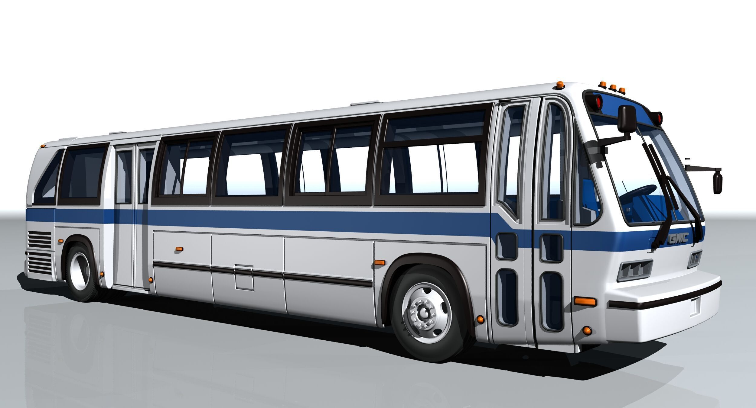 A model-copy of the GMC RTS-04 bus in scale 1 to 87 3D print model_1