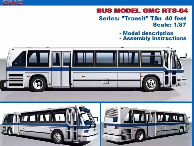 A model-copy of the GMC RTS-04 bus in scale 1 to 87