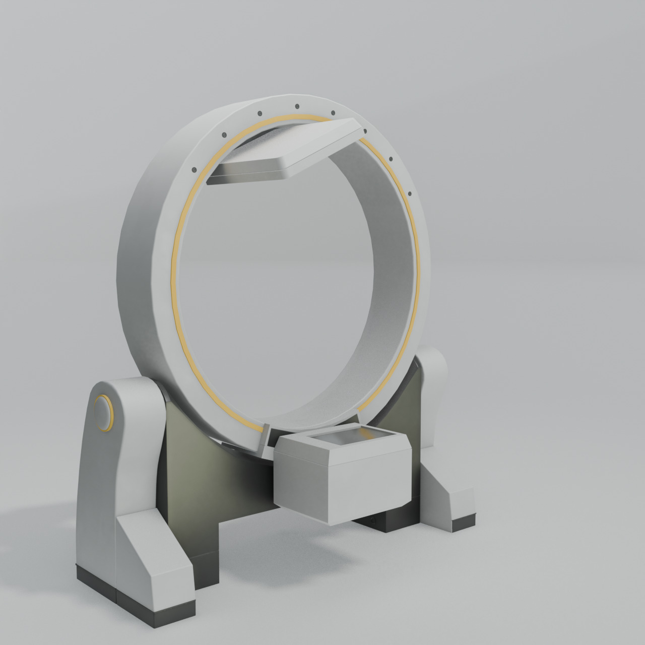 Hospital Equipment Loop-X Mobile Imaging Robot Brainlab Low-poly 3D model_1