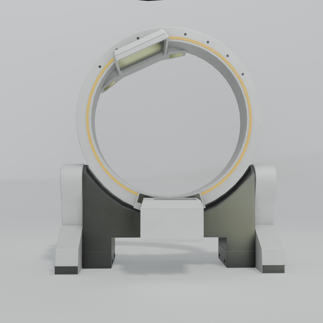 Hospital Equipment Loop-X Mobile Imaging Robot Brainlab Low-poly 3D model_4