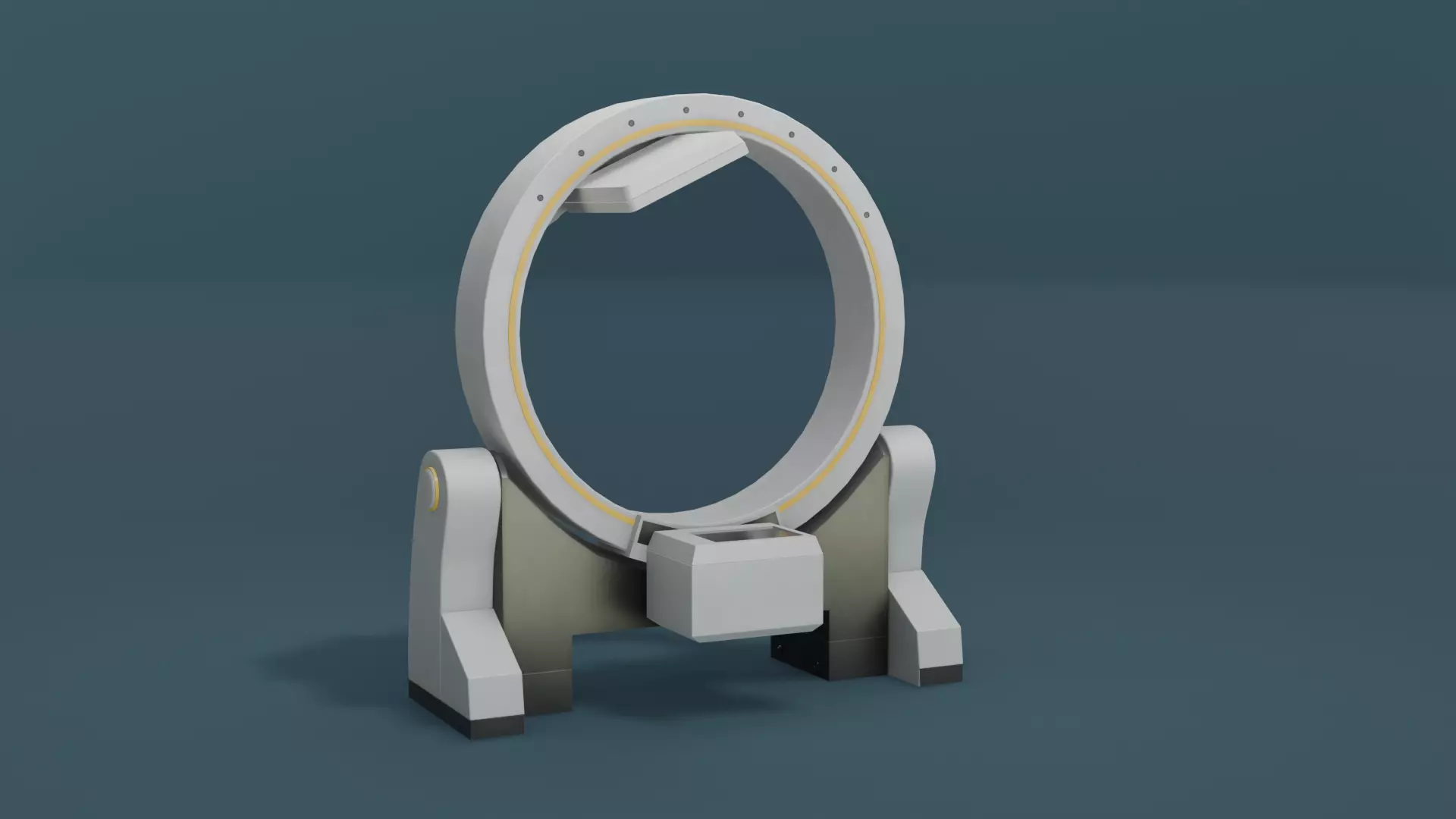 Hospital Equipment Loop-X Mobile Imaging Robot Brainlab Low-poly 3D model_0