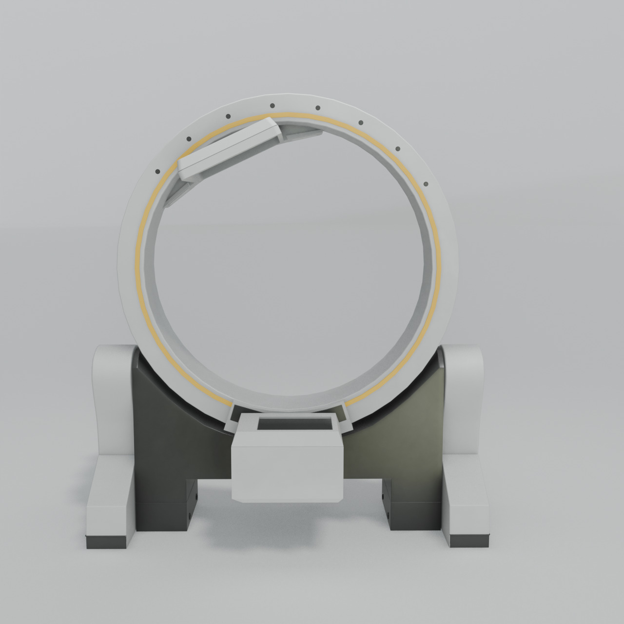 Hospital Equipment Loop-X Mobile Imaging Robot Brainlab Low-poly 3D model_3