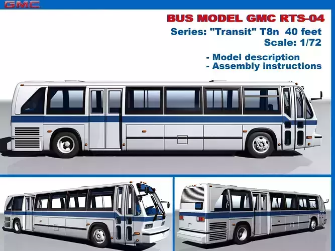 A model-copy of the GMC RTS-04 bus in scale 1 to 72