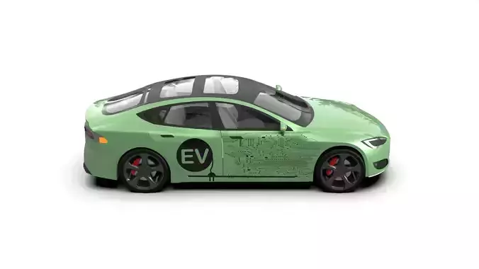 Tesla Model S -Electric Sedan - 3D Model 