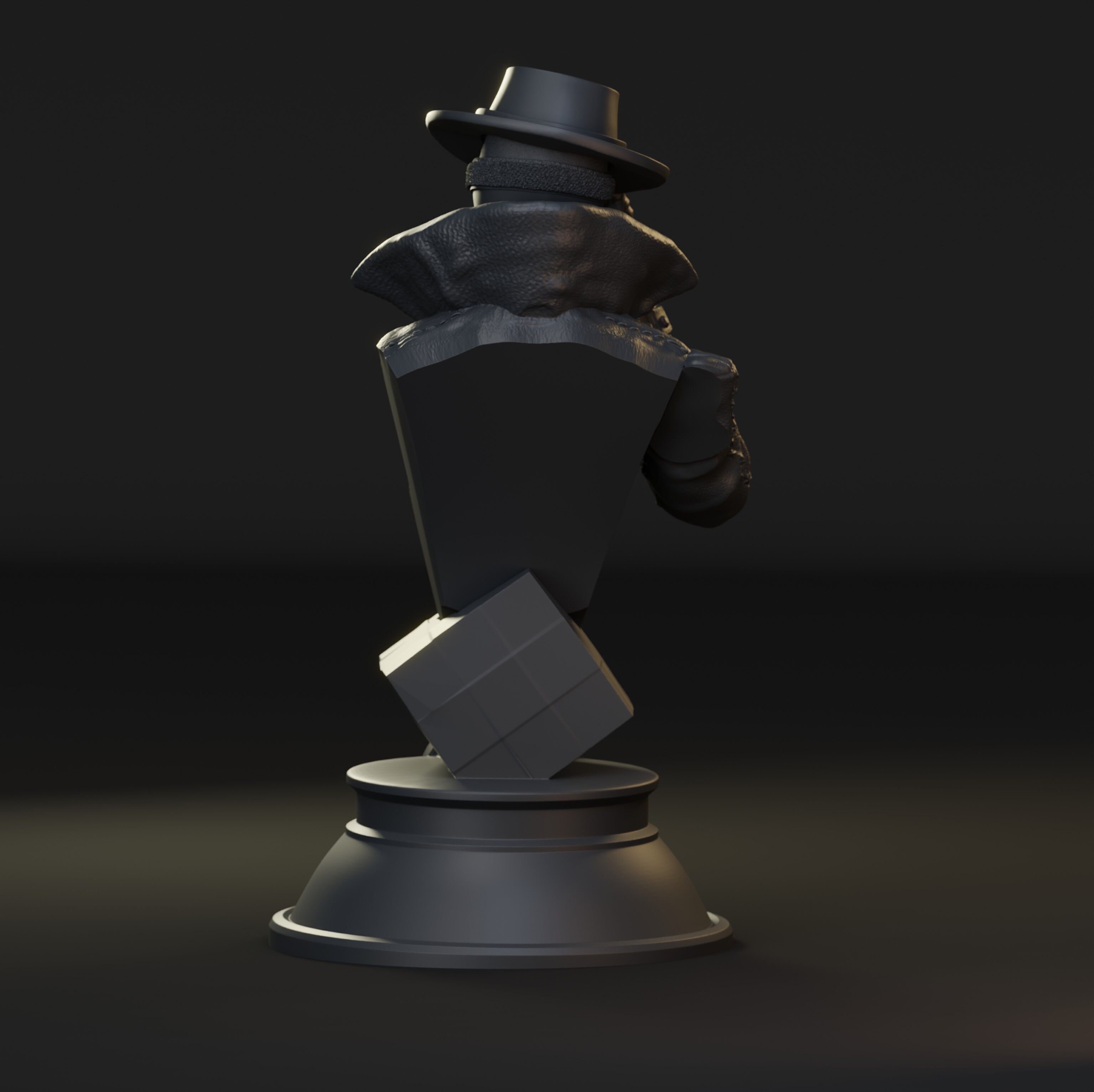 Spider-Man Noir bust 3D print model_2