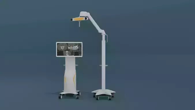 Hospital Equipment Brainlab Curve Navigation Low-poly 3D model