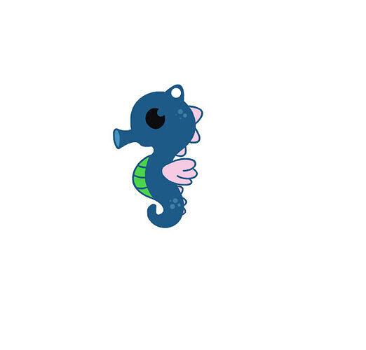  cute seahorse keychain 3D print model