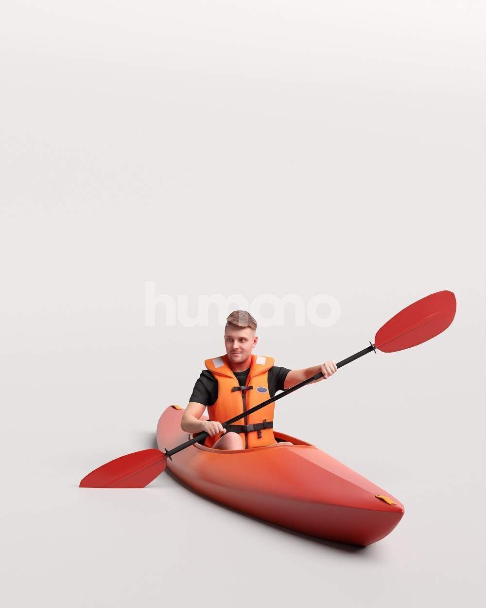 Humano 6-Collection 2505 - KAYAK - SUP -6 x 3D models 3D model_2