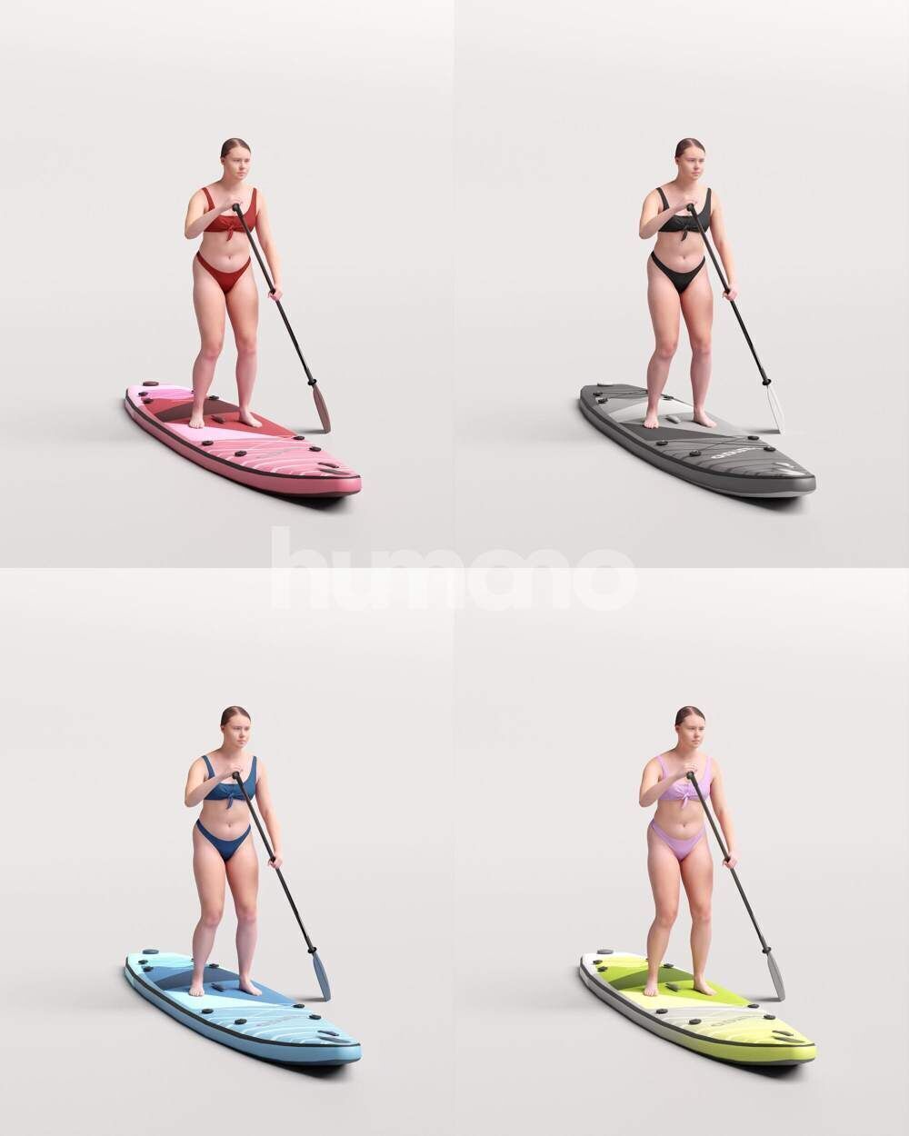Humano 6-Collection 2505 - KAYAK - SUP -6 x 3D models 3D model_13