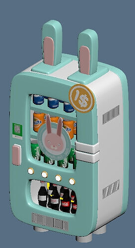 Cartoon refrigerator 3D print model