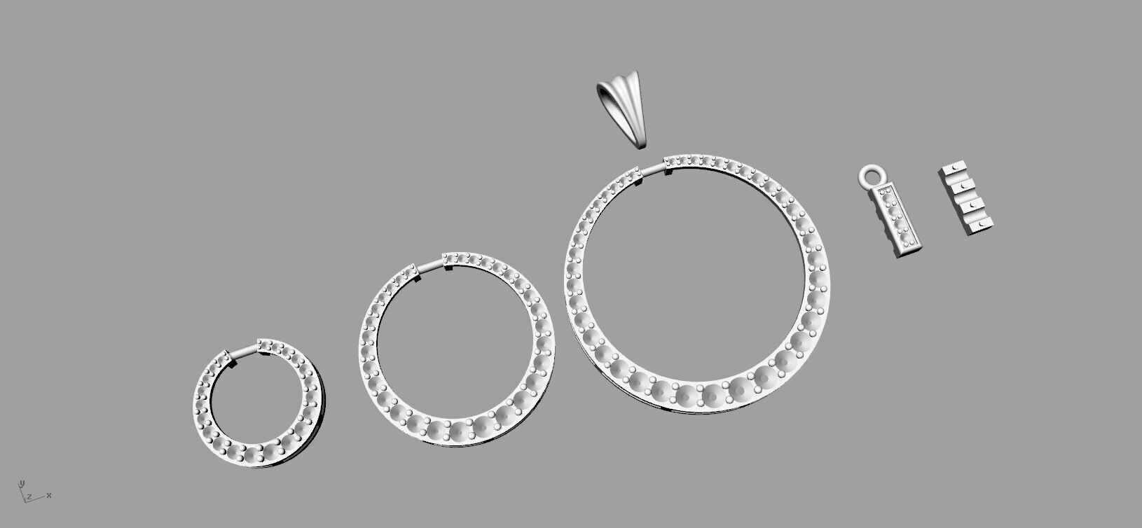 Around Pendant Gold Move 3D print model_4