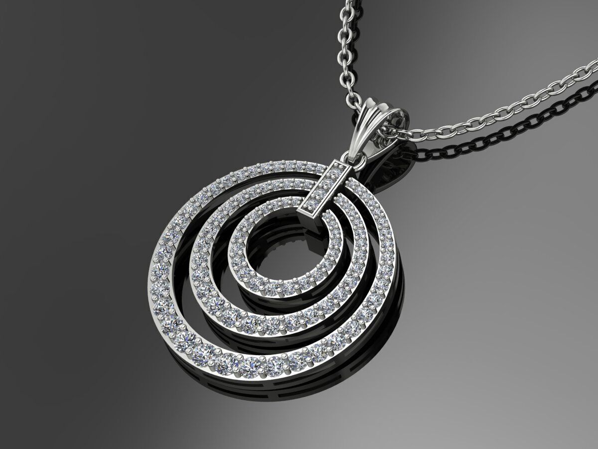 Around Pendant Gold Move 3D print model_1