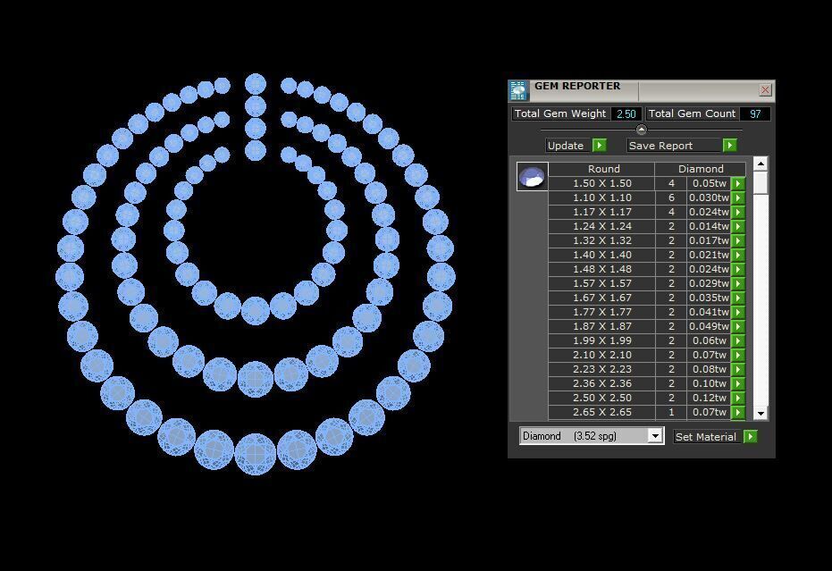 Around Pendant Gold Move 3D print model_3