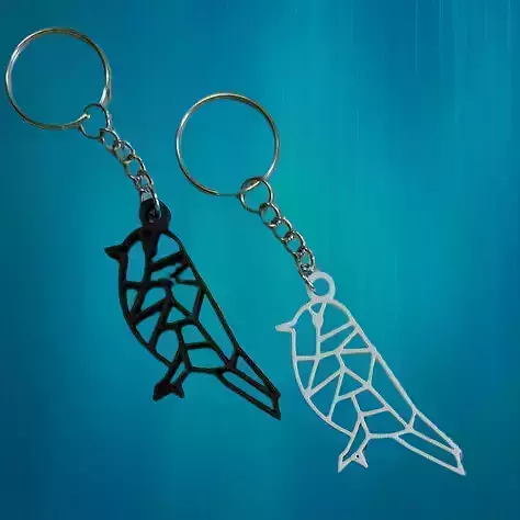 bird keychain design 3D print model