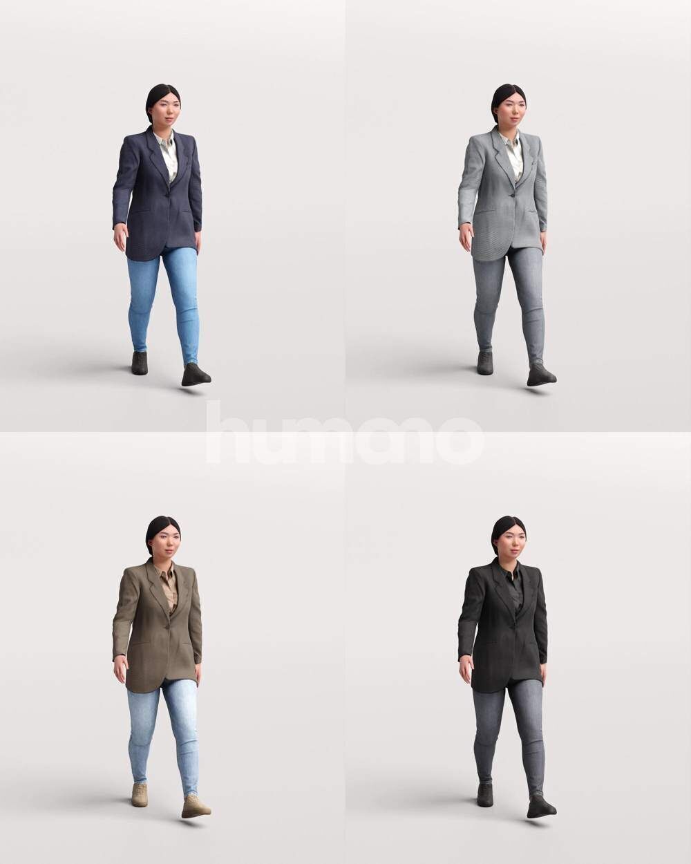Humano 18-Collection 2504 - WALKING -18 x 3D models 3D model_26