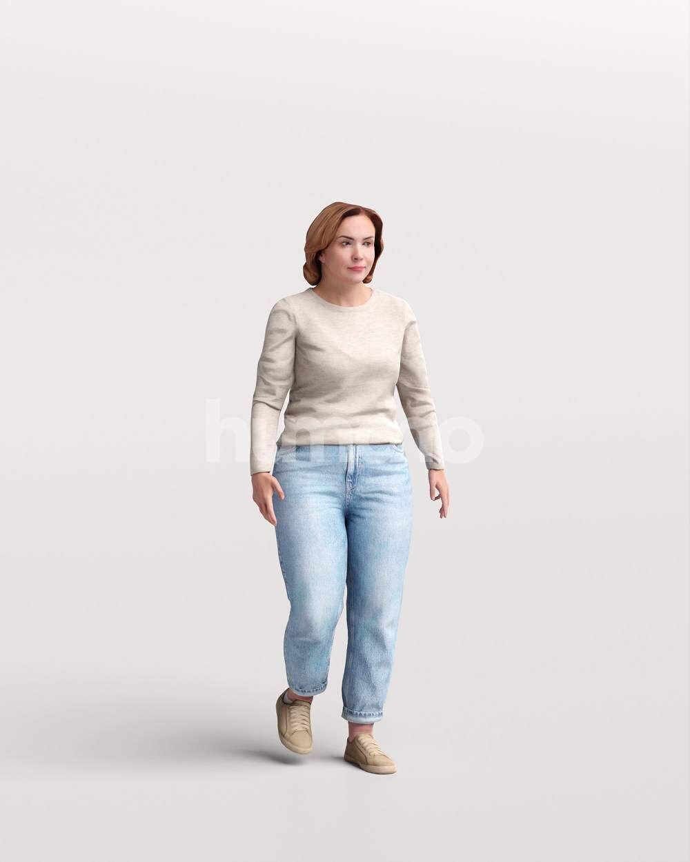 Humano 18-Collection 2504 - WALKING -18 x 3D models 3D model_35