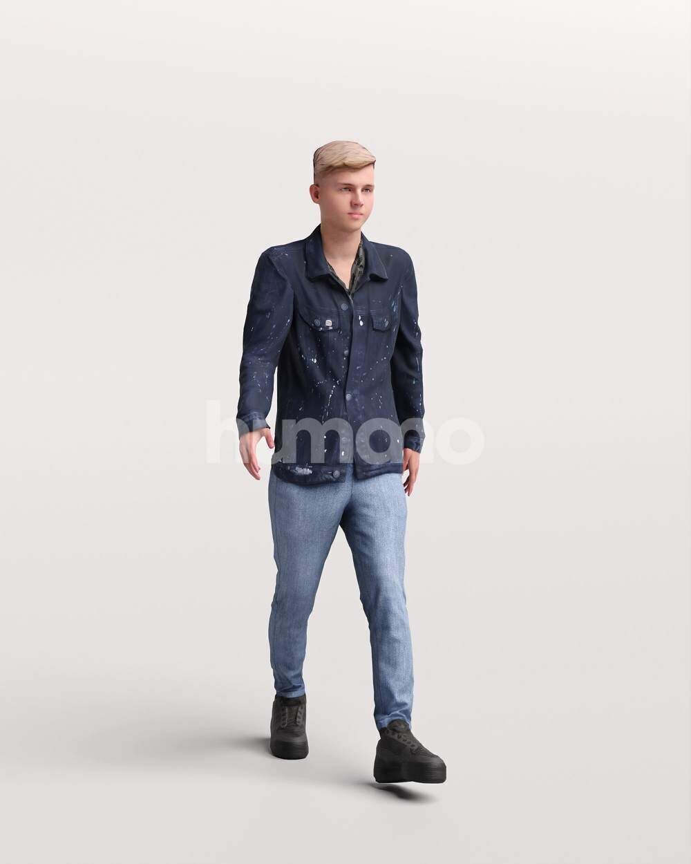 Humano 18-Collection 2504 - WALKING -18 x 3D models 3D model_4