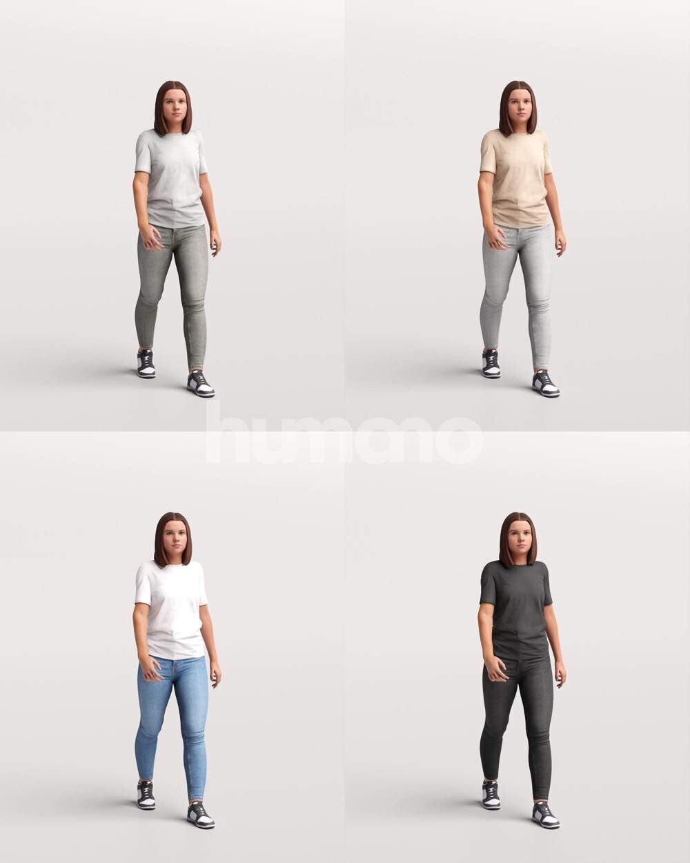 Humano 18-Collection 2504 - WALKING -18 x 3D models 3D model_24