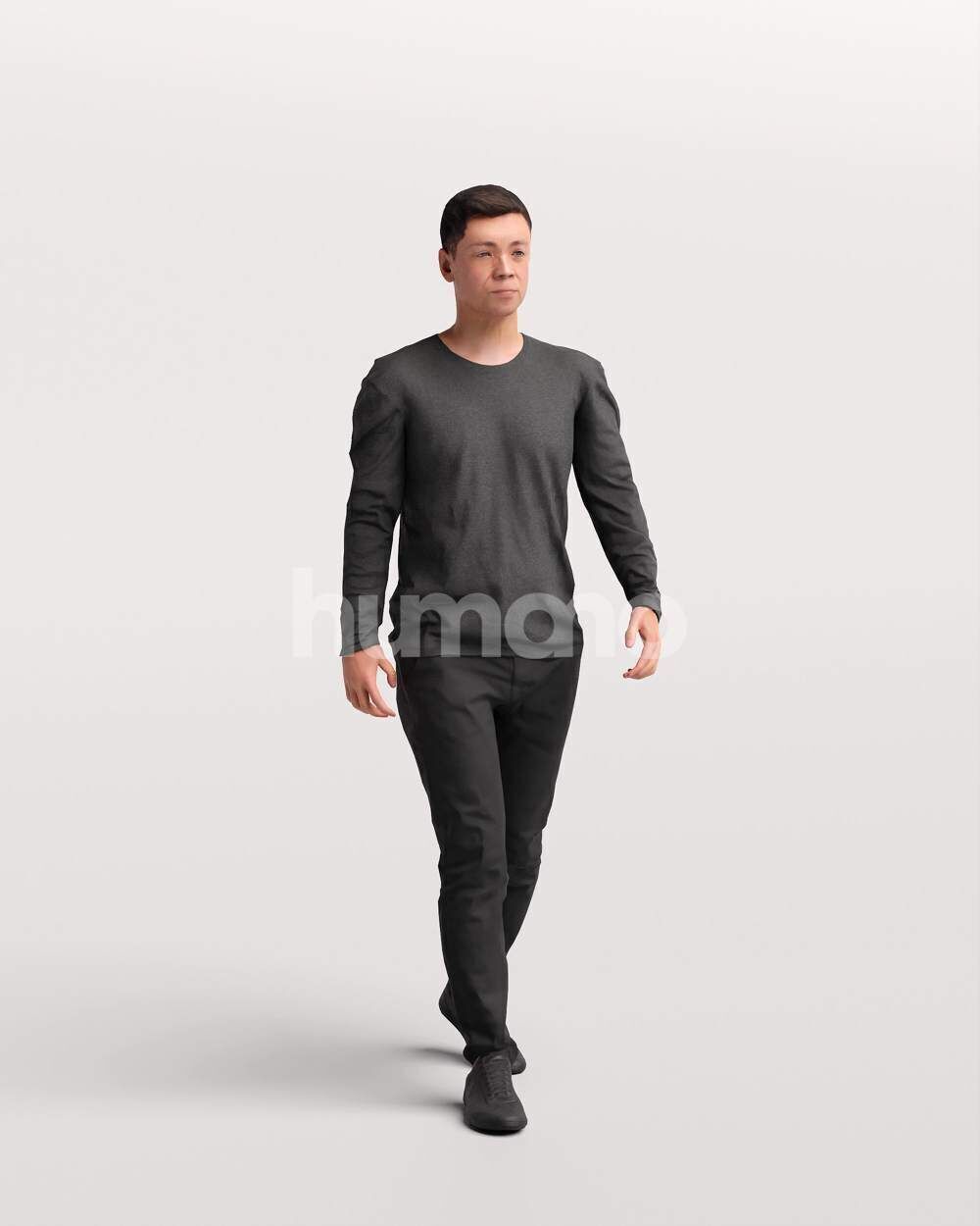Humano 18-Collection 2504 - WALKING -18 x 3D models 3D model_6