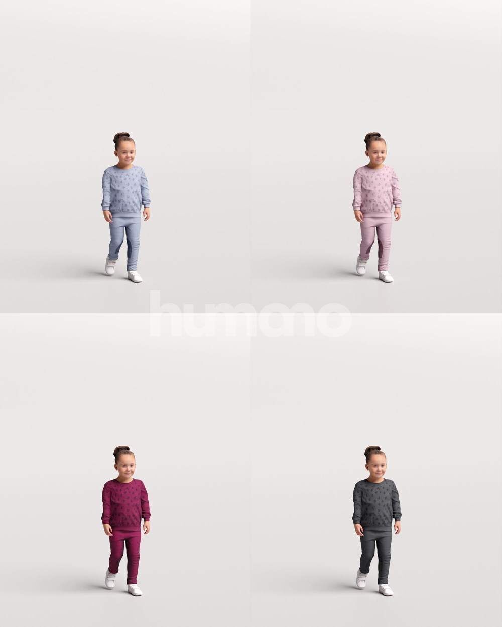 Humano 18-Collection 2504 - WALKING -18 x 3D models 3D model_19