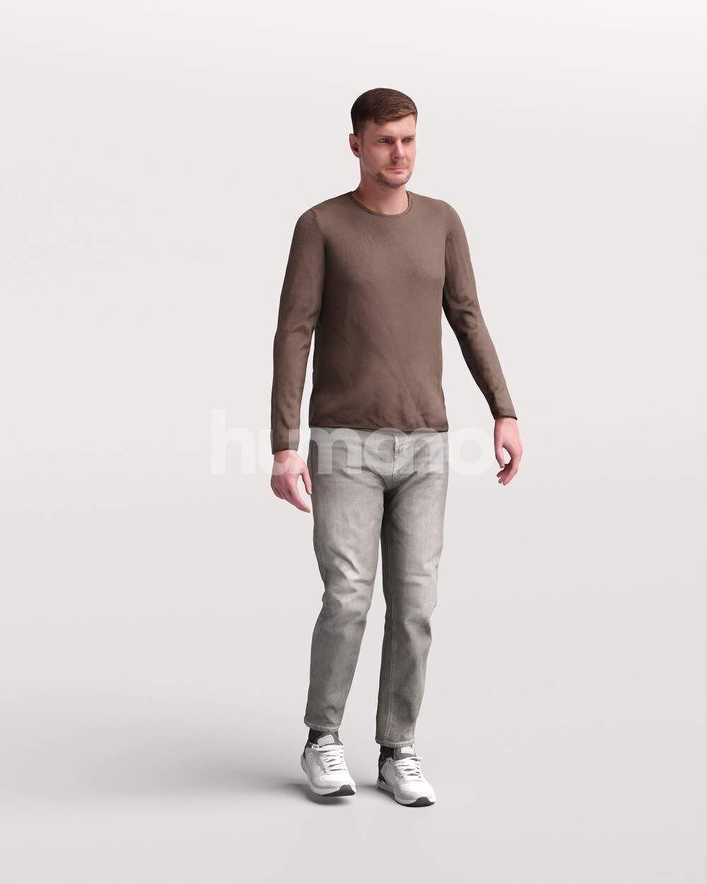 Humano 18-Collection 2504 - WALKING -18 x 3D models 3D model_12