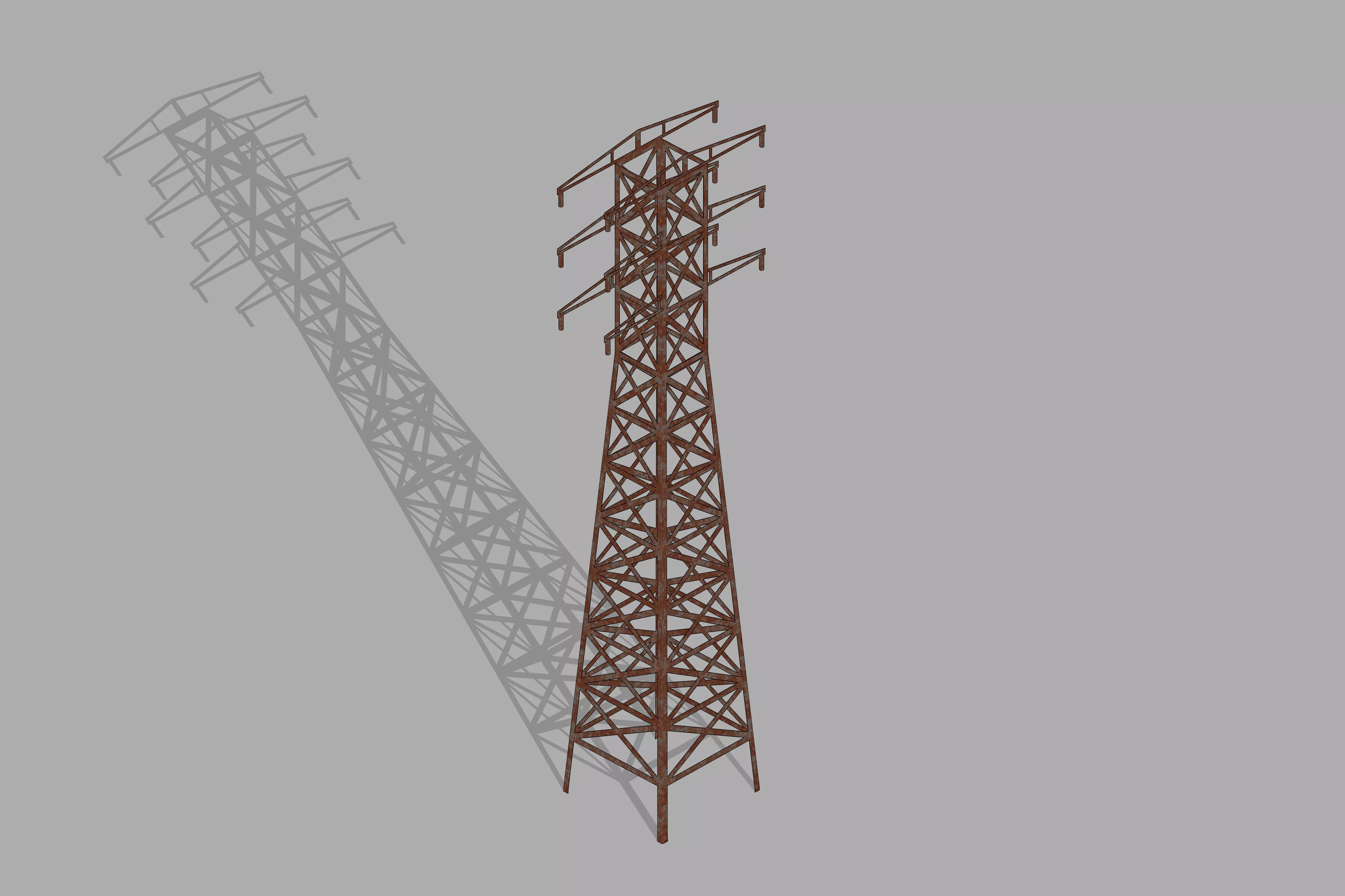 High-Voltage Tower Asset Free low-poly 3D model
