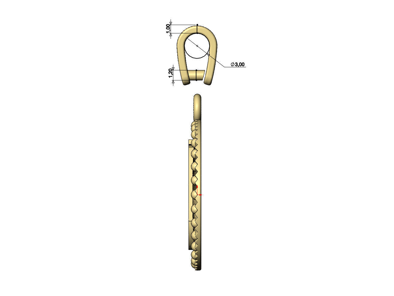 J letter initial faceted sunrays beaded coin pendant charm 3D print model_8