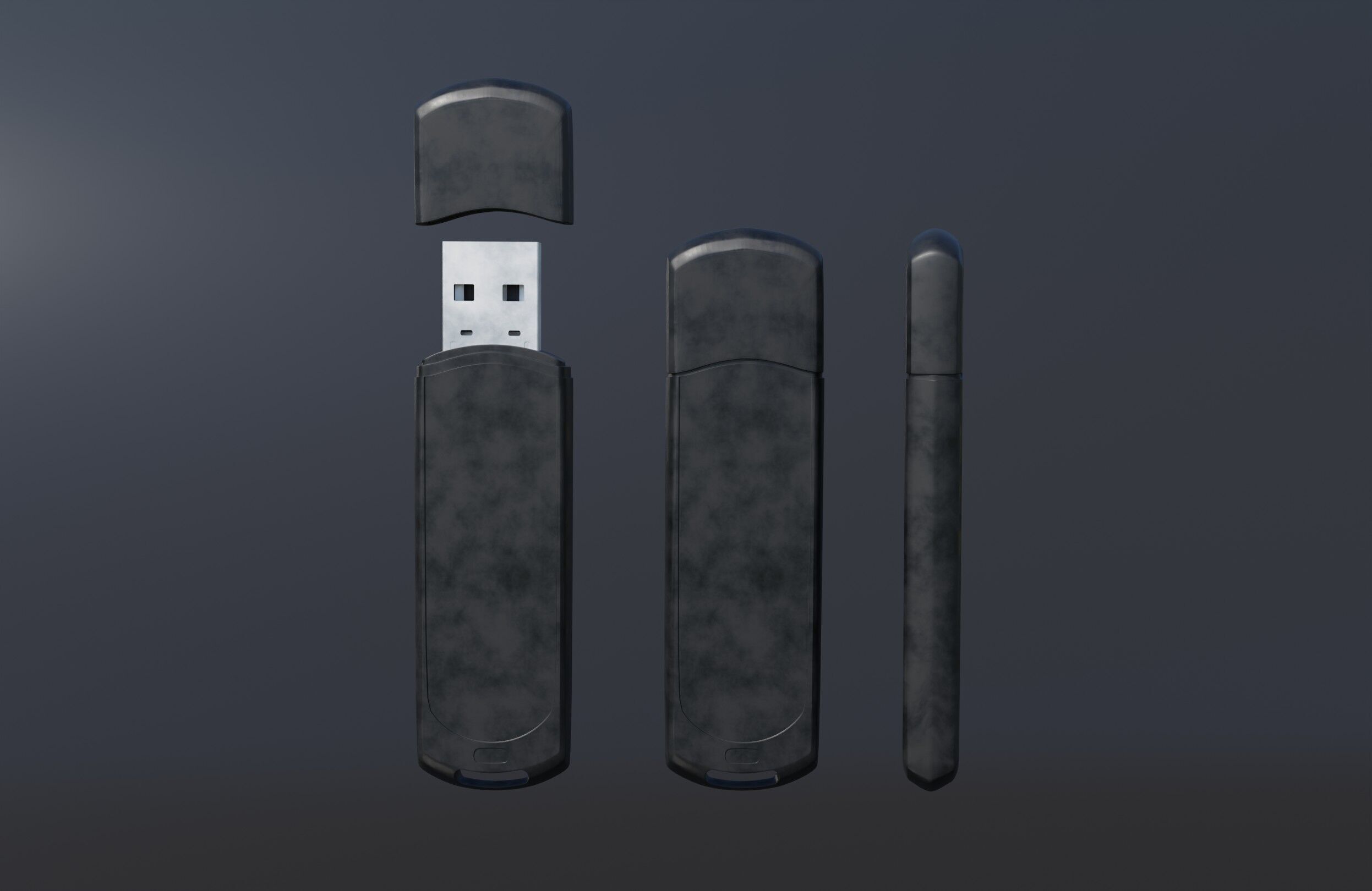 USB Flash Drive High Quality 3D model_5