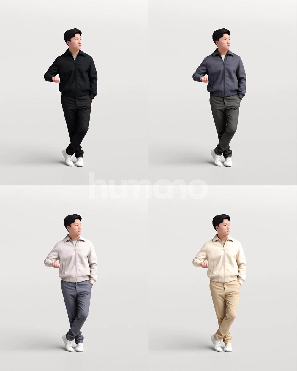 Humano 12-Collection 2502 - STOOLS-12 x 3D models 3D model_24