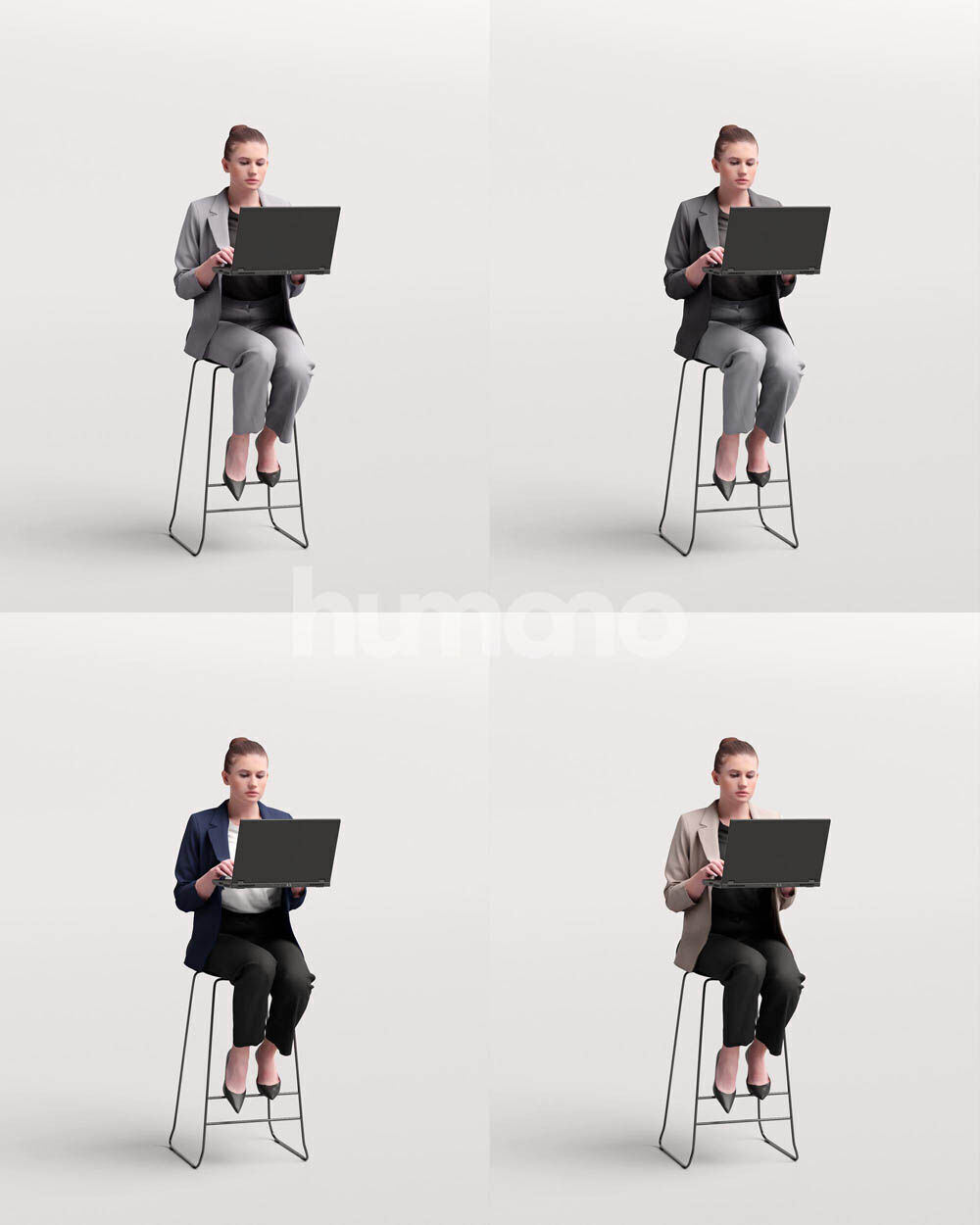 Humano 12-Collection 2502 - STOOLS-12 x 3D models 3D model_20