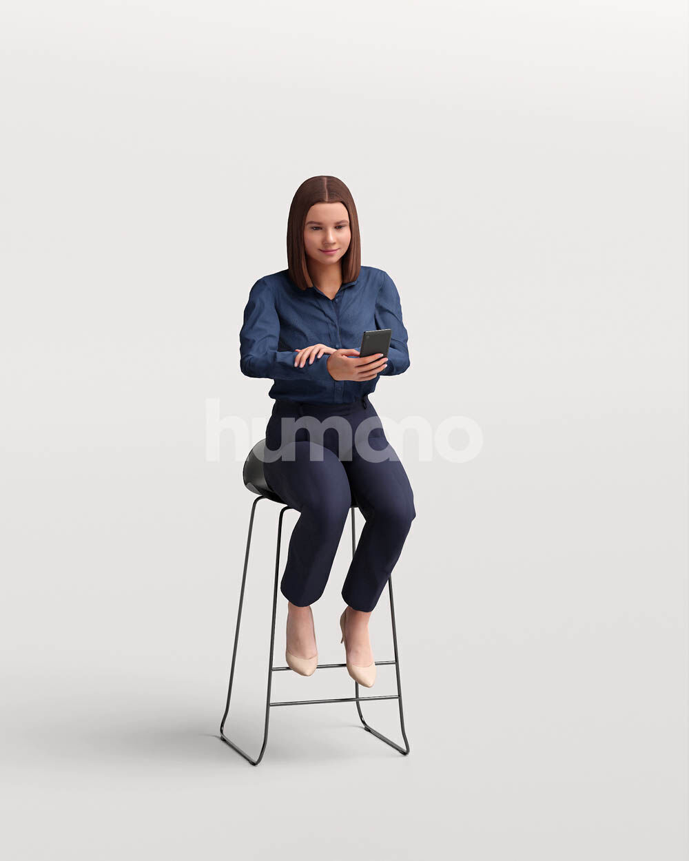 Humano 12-Collection 2502 - STOOLS-12 x 3D models 3D model_4