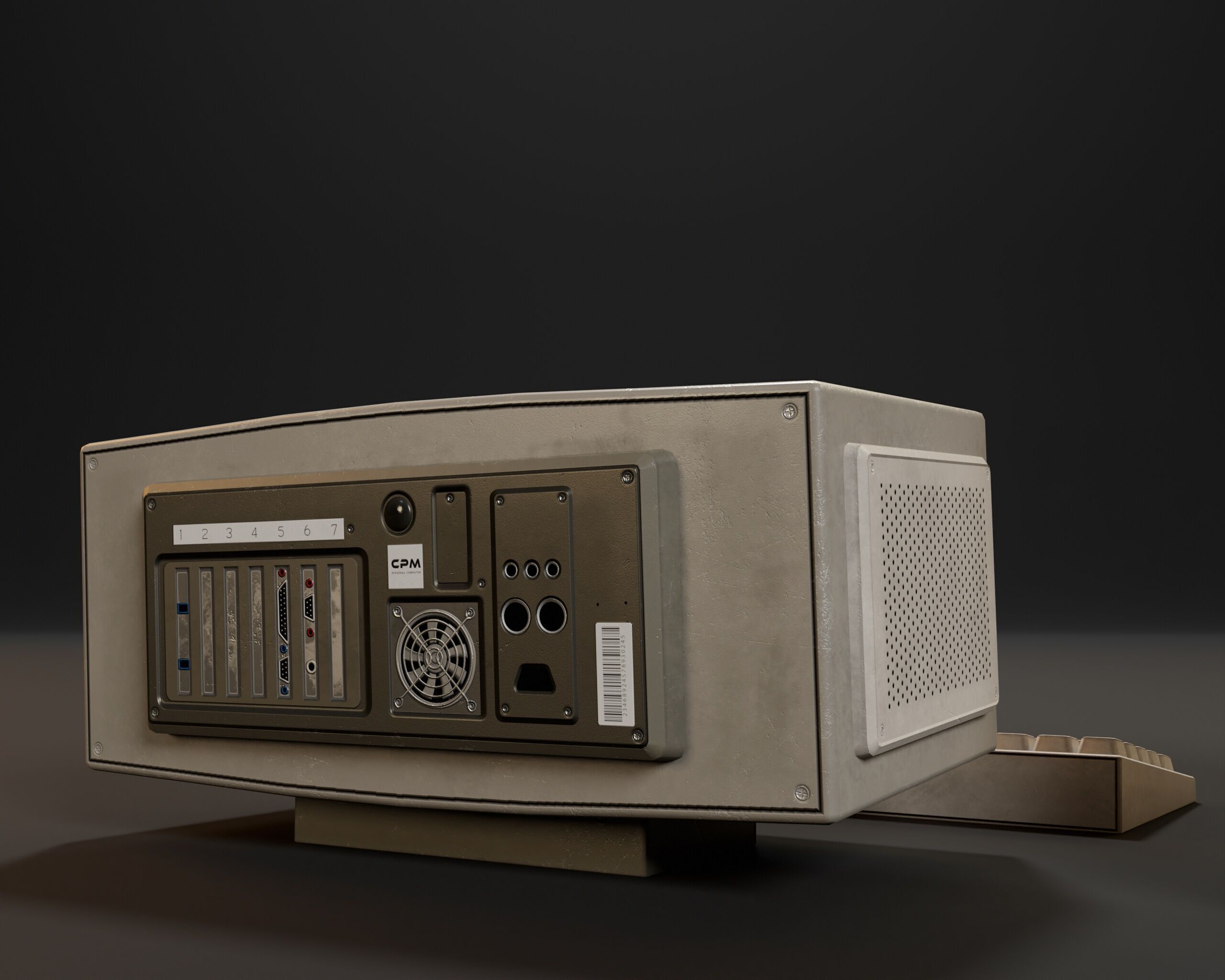 Sci-Fi Retro Monitors Low-poly 3D model_14