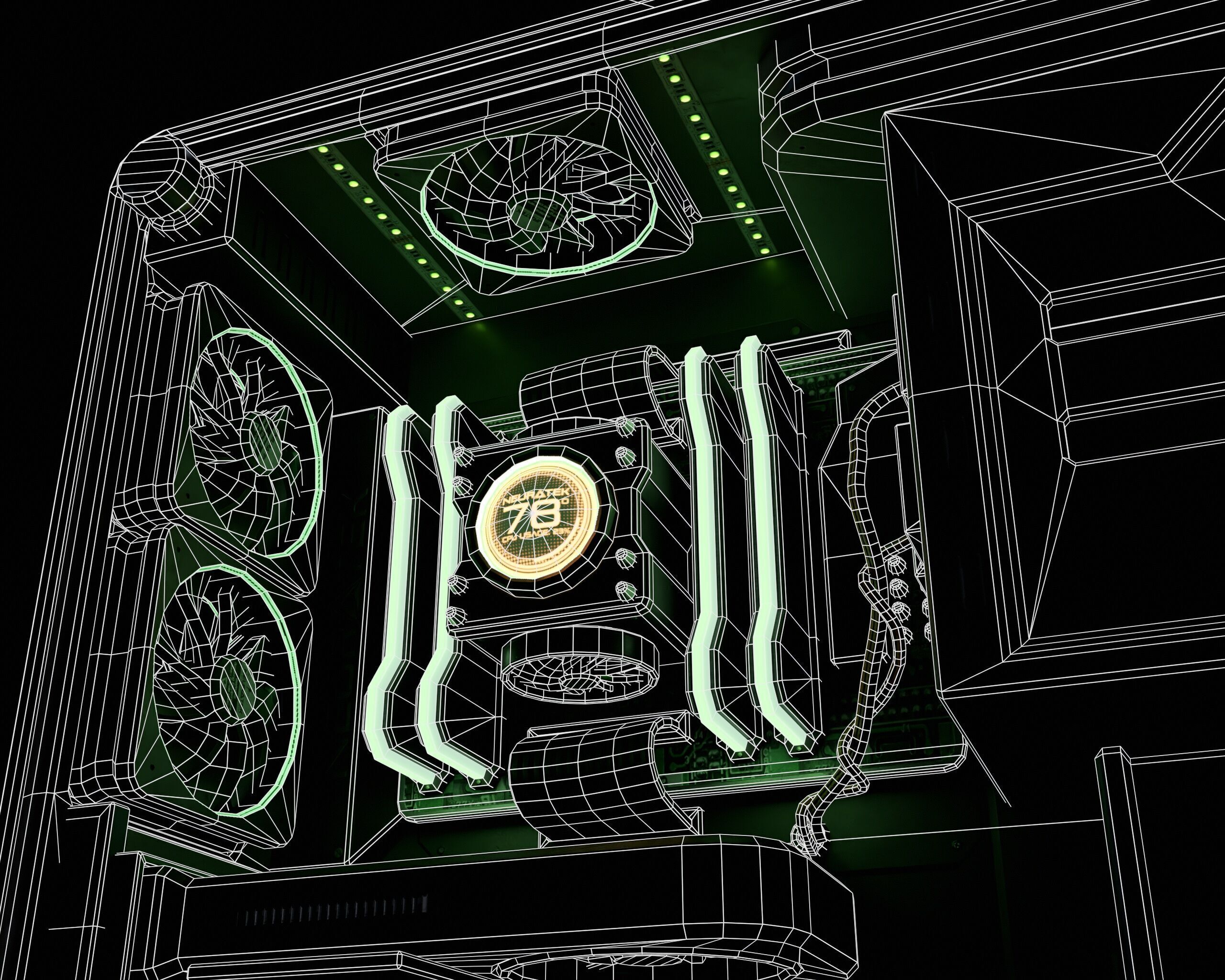 Sci-Fi Retro PC Tower Low-poly 3D model_25