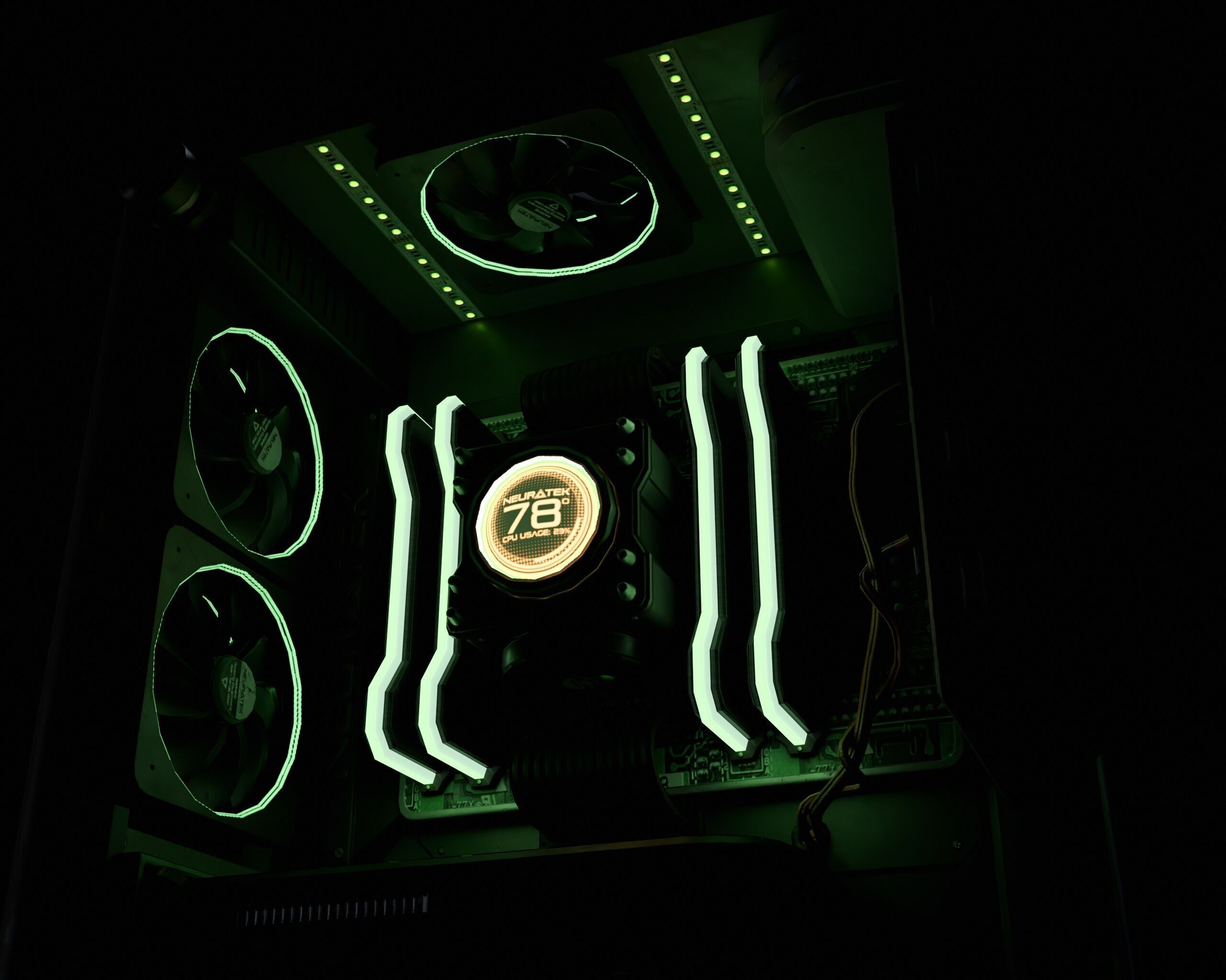 Sci-Fi Retro PC Tower Low-poly 3D model_24