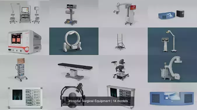 Hospital Surgical Equipment 3D Model Collection