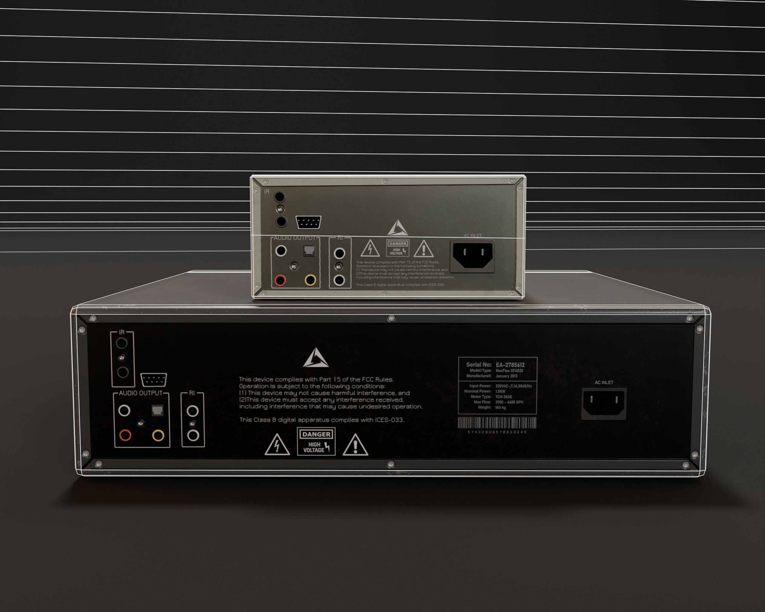 Sci-Fi Retro Disk Players Low-poly 3D model_15