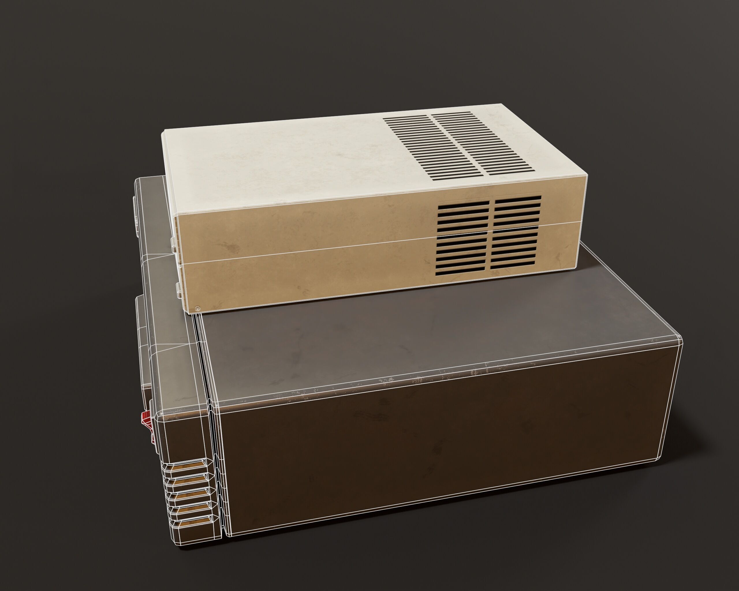 Sci-Fi Retro Disk Players Low-poly 3D model_11