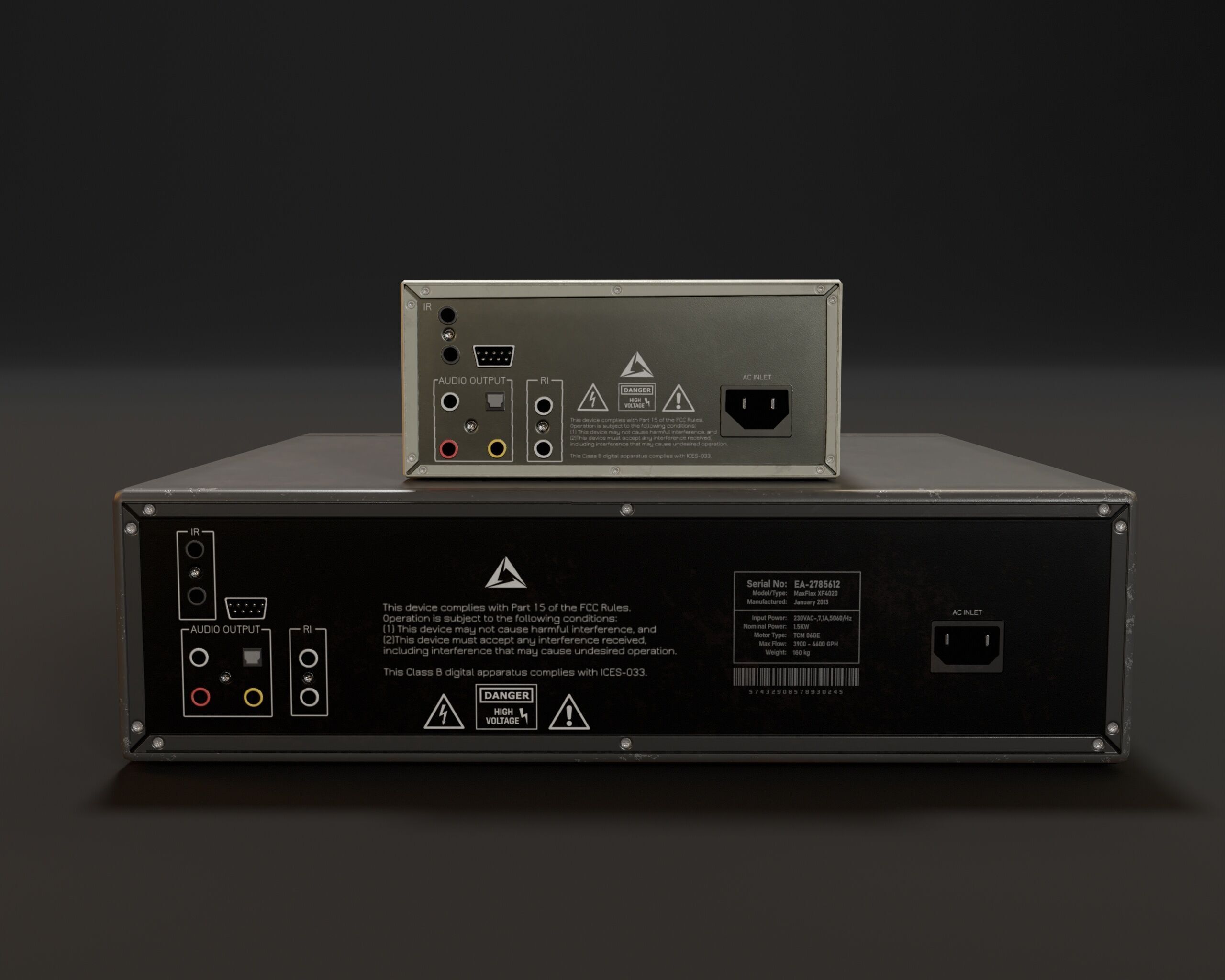 Sci-Fi Retro Disk Players Low-poly 3D model_14