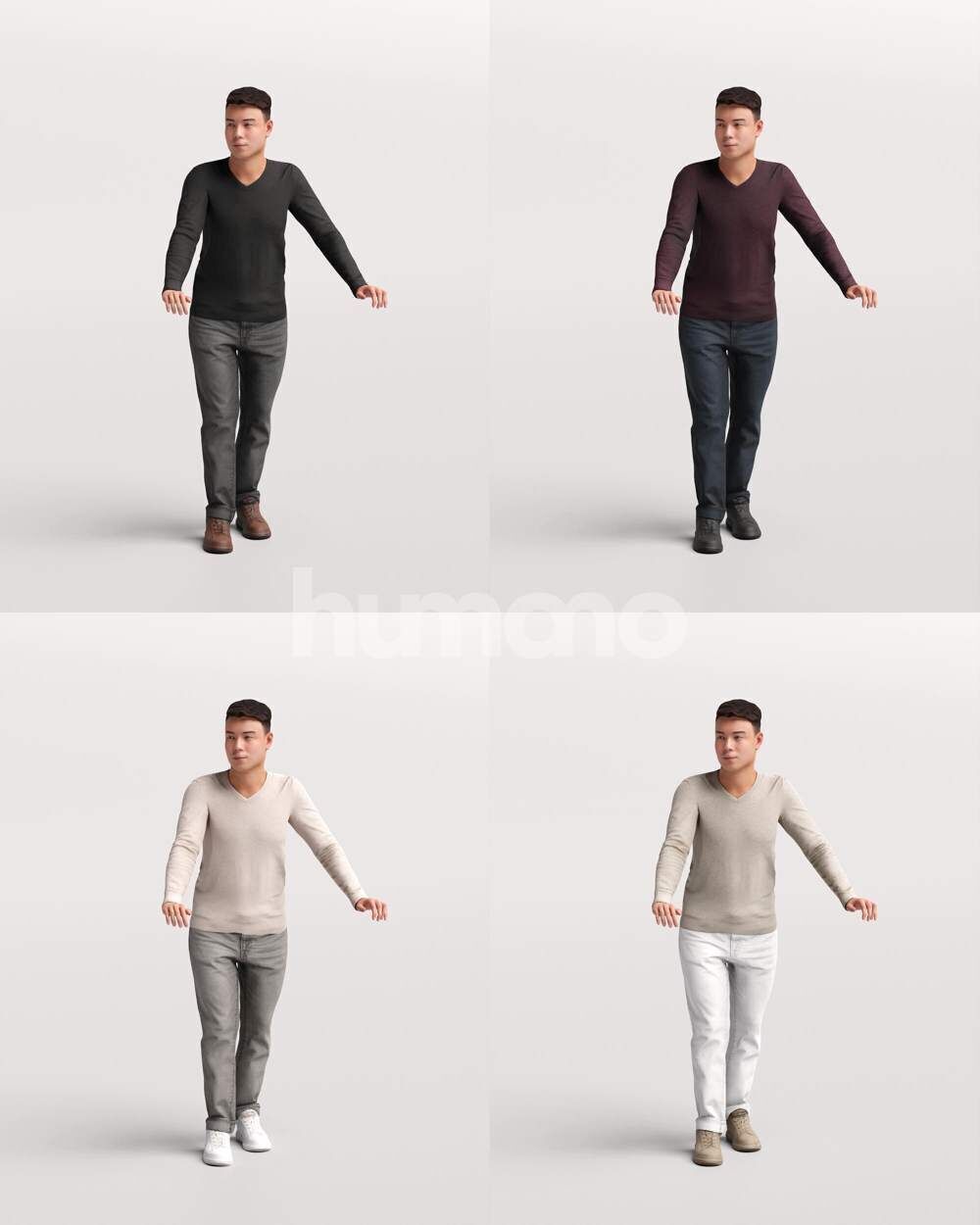 Humano 12-Collection 2501 - BALUSTRADES -12 x 3D models 3D model_16