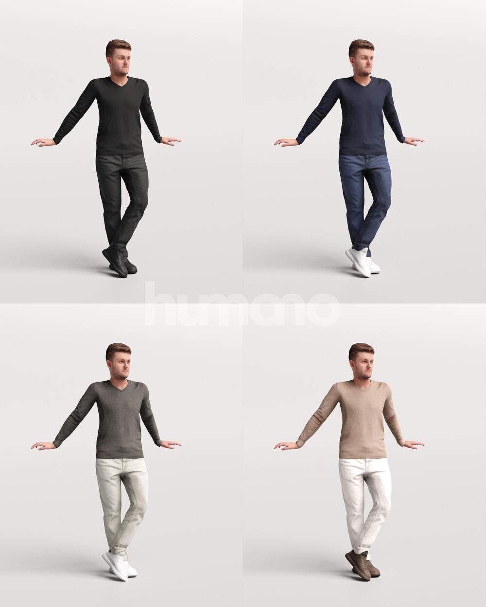 Humano 12-Collection 2501 - BALUSTRADES -12 x 3D models 3D model_14