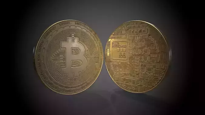 Realistic Bitcoin Coin 