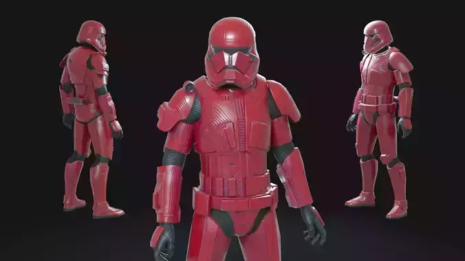 Sith Trooper Animation-Ready Imperial Soldier Low-poly 3D model
