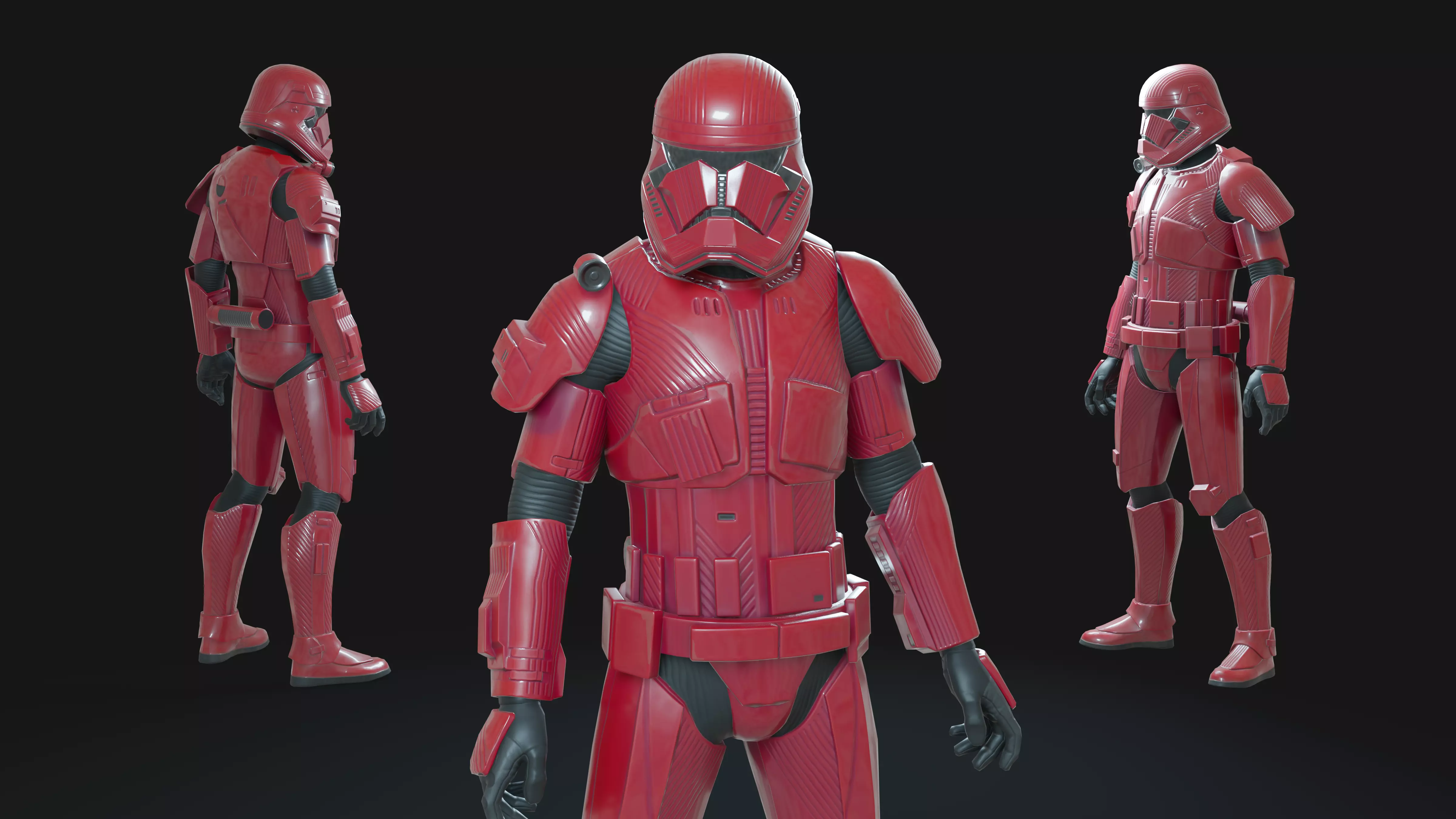 Sith Trooper Animation-Ready Imperial Soldier Low-poly 3D model_0