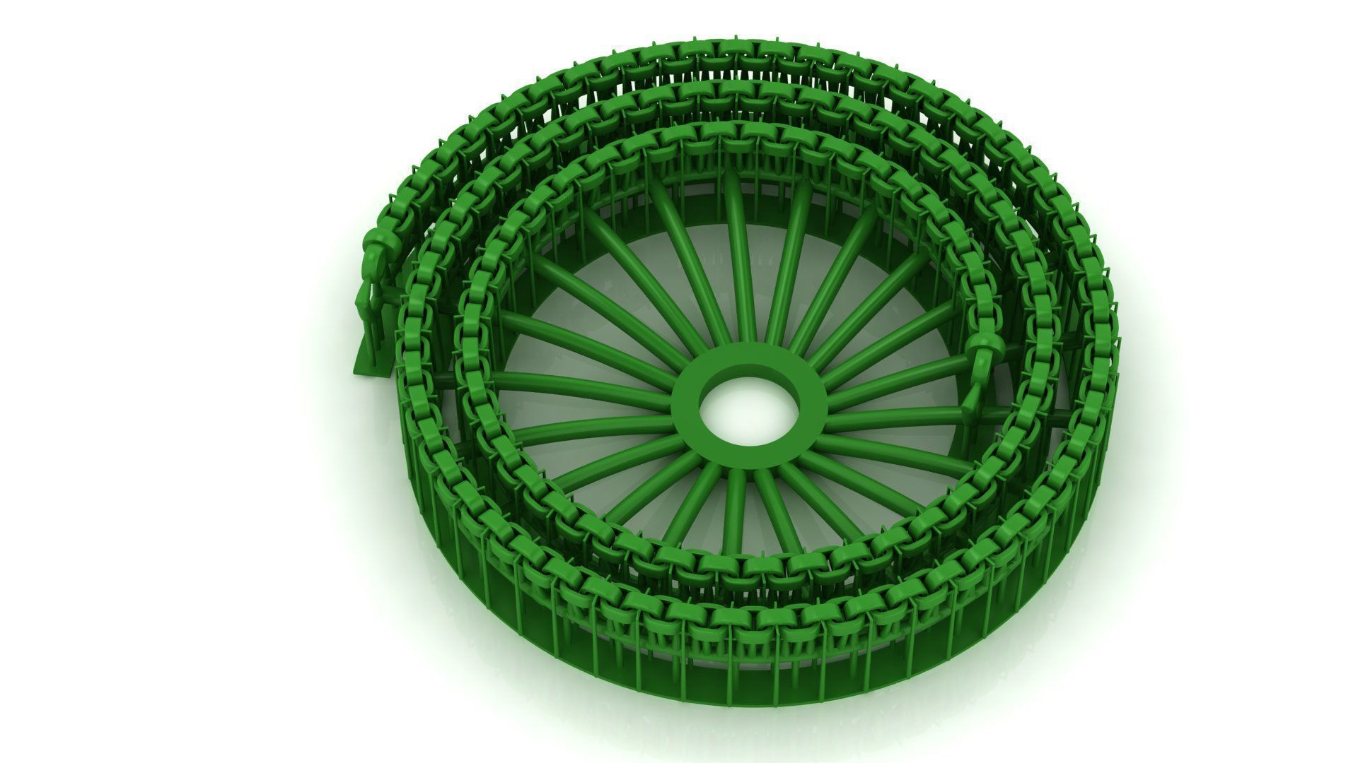 5 Size Fancy Italian Chain 3D Model Ready to Print 3D Model Collection_4