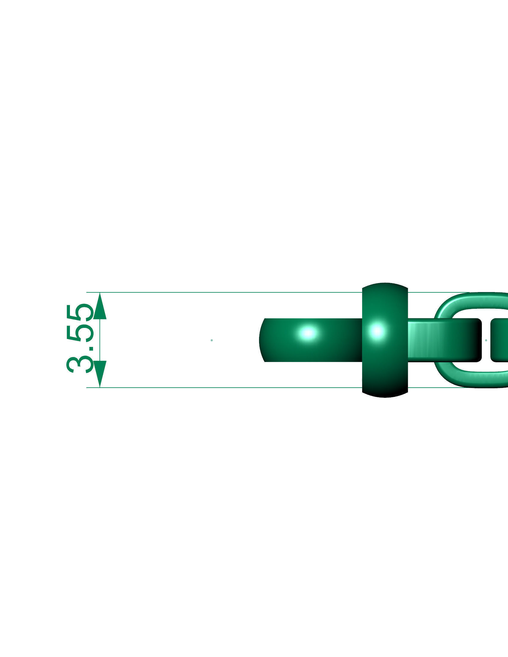 5 Size Fancy Italian Chain 3D Model Ready to Print 3D Model Collection_3