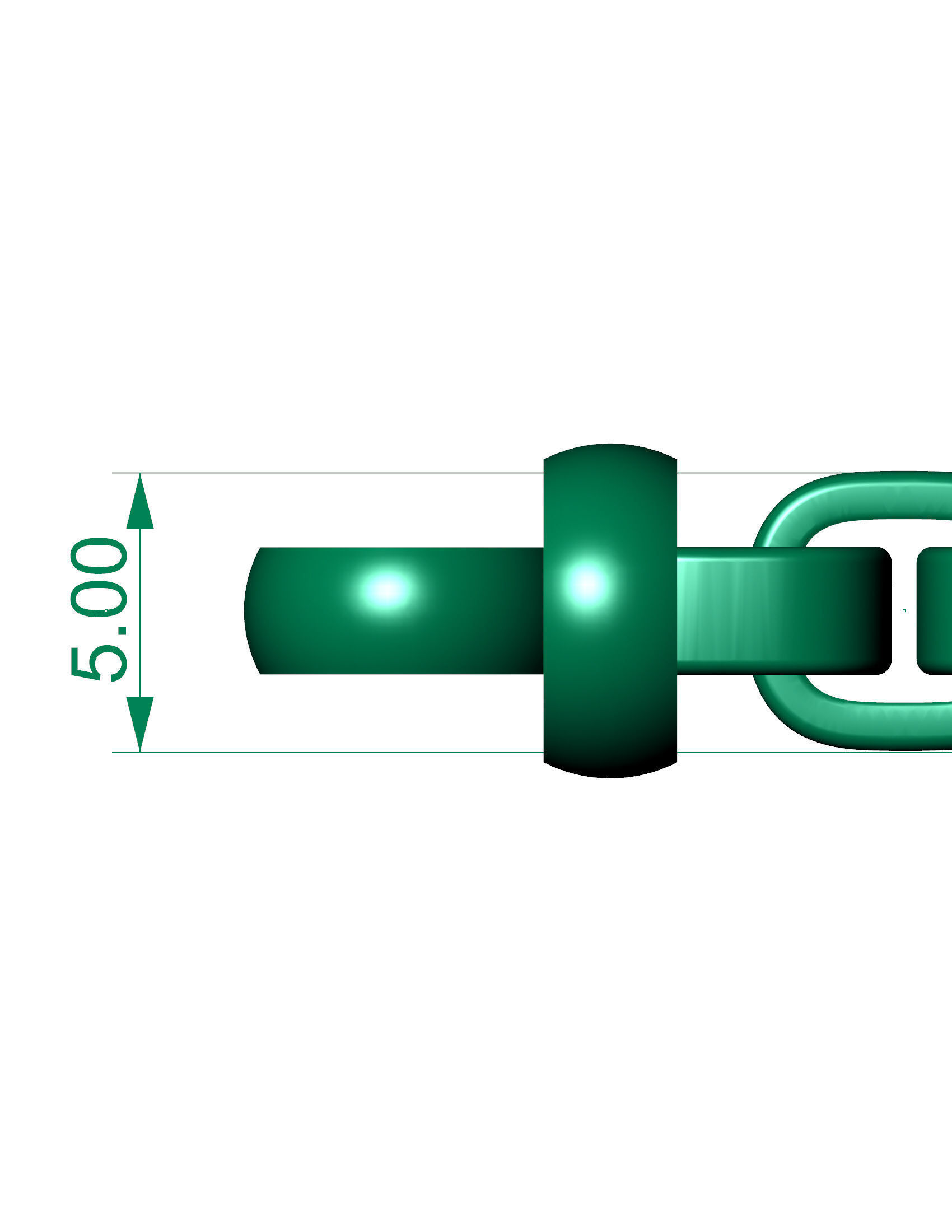 5 Size Fancy Italian Chain 3D Model Ready to Print 3D Model Collection_6