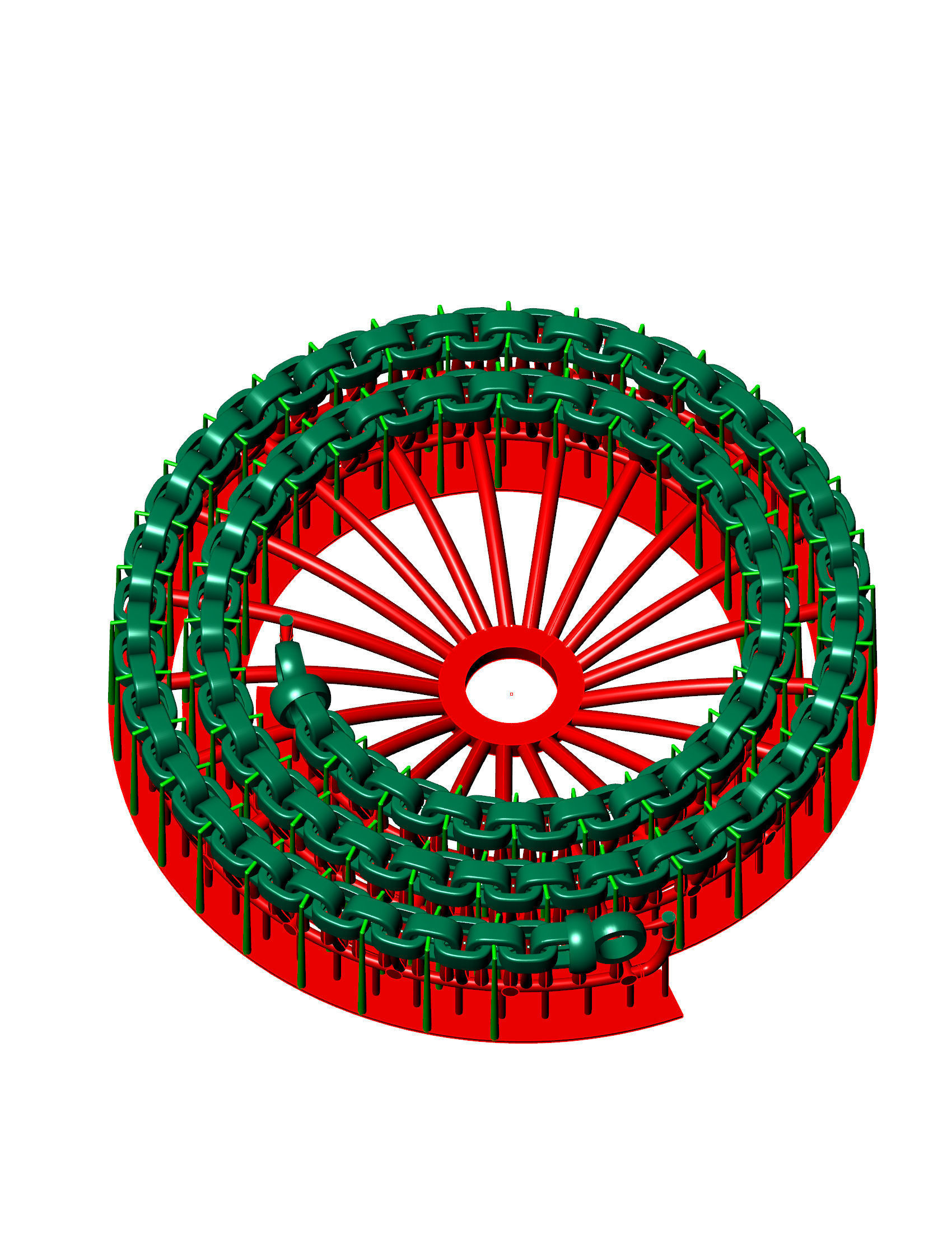 5 Size Fancy Italian Chain 3D Model Ready to Print 3D Model Collection_8